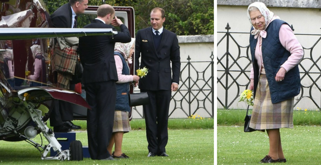 Αγνώριστη η Ελισάβετ: Με τσεμπέρι και χοντρό καλσόν επιβιβάστηκε στο προσωπικό της ελικόπτερο (Photos) - Media