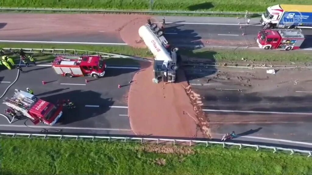 Δρόμος στην Πολωνία πλημμύρισε από… ρευστή σοκολάτα! (Video) - Media