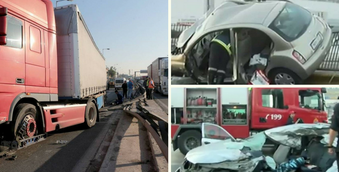 Σοβαρό τροχαίο στον Κηφισό - Δύο νεκροί και μία τραυματίας από νταλίκα που συνέθλιψε αυτοκίνητο (Photos) - Media