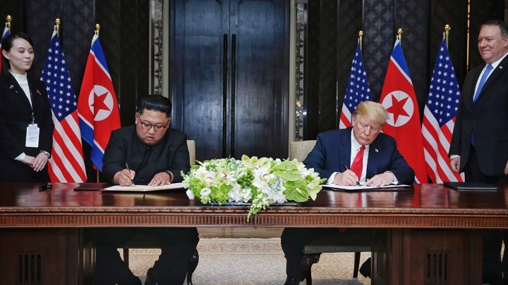 Αόριστη συμφωνία Τραμπ - Κιμ για «αποπυρηνικοποίηση» της Κορεατικής Χερσονήσου - Media