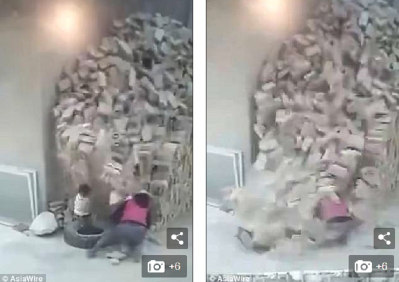 Απίστευτο: τόνοι τούβλα πλάκωσαν 2 αδερφάκια που έπαιζαν - Σώθηκαν από θαύμα (Video)  - Media
