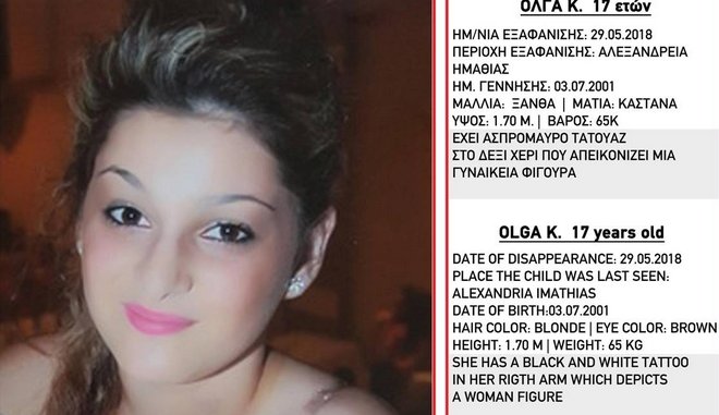 Amber alert για εξαφάνιση 17χρονης από την Αλεξάνδρεια Ημαθίας - Media