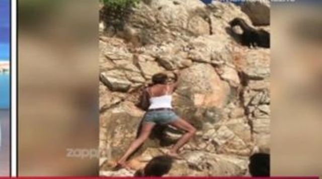 Τζένη Μπαλατσινού: Σκαρφάλωσε στους βράχους για να σώσει μια κατσίκα και μετά δεν μπορούσε να γυρίσει πίσω (Video) - Media