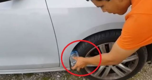 Προσοχή: Αν δείτε πλαστικό μπουκάλι στη ρόδα αυτοκινήτου σας, είστε σε κίνδυνο! (Video) - Media