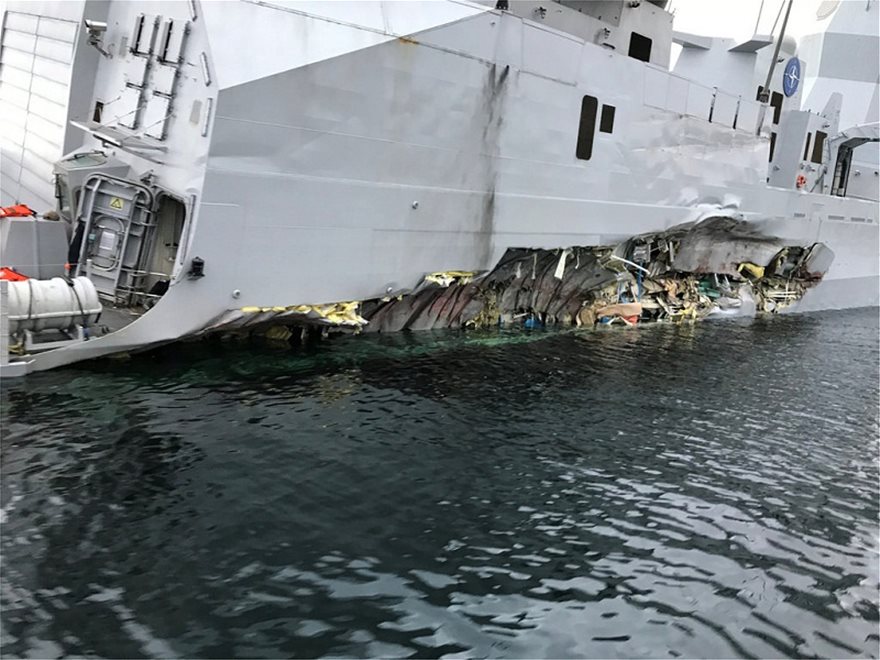 Η νορβηγική φρεγάτα δέχθηκε προειδοποιήσεις πριν συγκρουστεί με το ελληνόκτητο πλοίο - Media