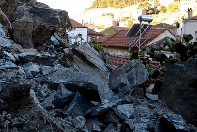 Τι άφησε πίσω της η κατολίσθηση στο Πλωμάρι (video)  - Media