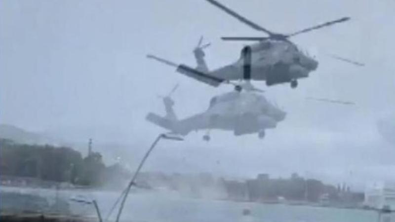 Ουρλιάζουν θαμώνες καταστήματος στην Αχαΐα: Άνεμοι παρασύρουν ελικόπτερο (Video) - Media