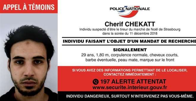 Αφίσα του 29χρονου δράστη της επίθεσης στο Στρασβούργο από τη γαλλική αστυνομία - Media