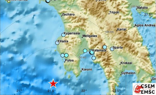 Ισχυρός σεισμός κοντά στην Πύλο - Δεν έχουν αναφερθεί ζημιές  - Media