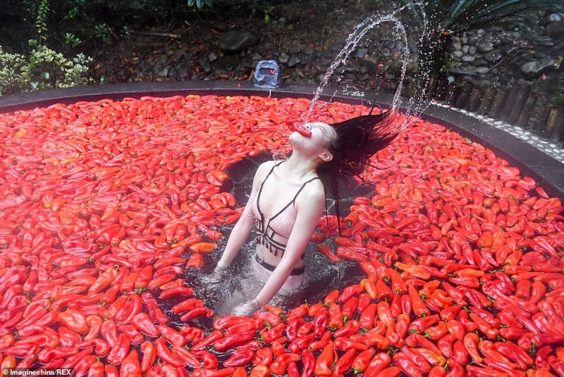 «Η γυναίκα καίγεται»: Κοπέλα κερδίζει τον διαγωνισμό βρώσης καυτερής πιπεριάς ενώ βρίσκεται σε μια... καυτή πισίνα (Video) - Media
