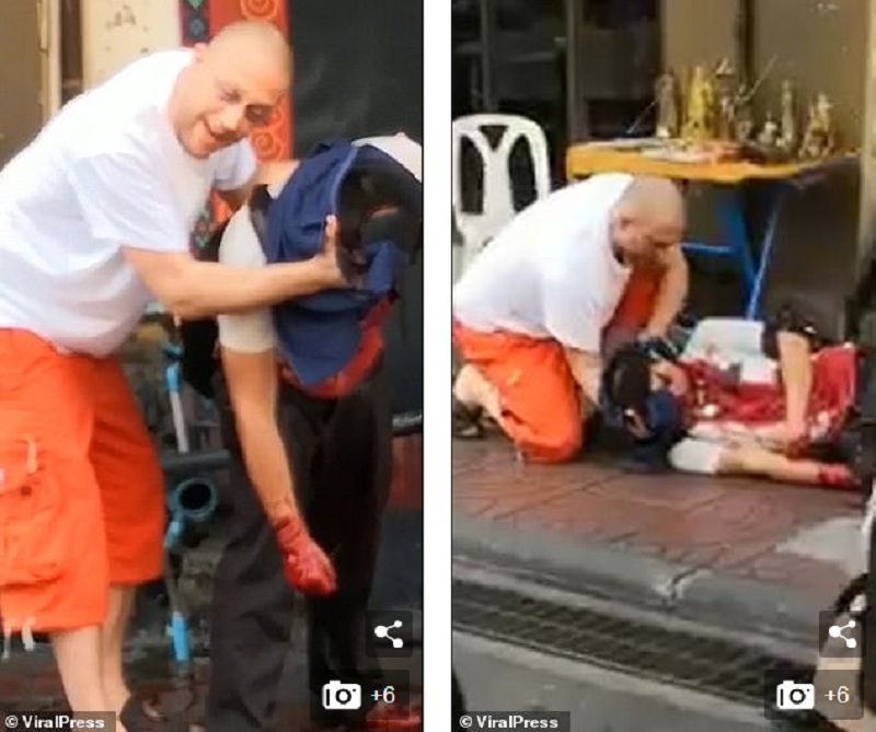 Μοναχός μαχαίρωσε υπαίθριο πωλητή για να αποδείξει ότι τα χαϊμαλιά που πωλούσε σαν φυλαχτά, δεν προστάτευαν (Video) - Media