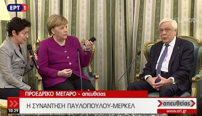 Χάθηκαν στη μετάφραση Παυλόπουλος και Μέρκελ - Η αμήχανη στιγμή στο Προεδρικό (Video) - Media