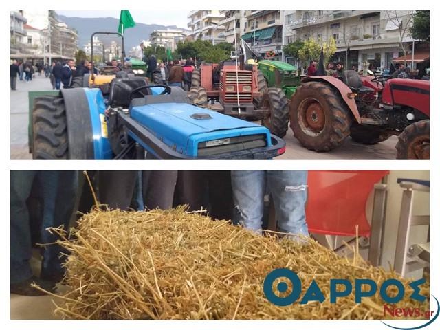 Καλαμάτα: Αγρότες άφησαν σανό στα γραφεία του ΣΥΡΙΖΑ (Videos) - Media