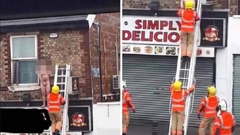 Οίκος ανοχής έπιασε φωτιά και ο πελάτης βγήκε γυμνός στο μπαλκόνι για να σωθεί (Video)  - Media