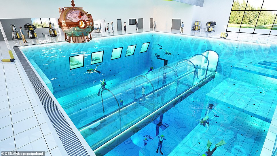 DeepSpot: Η βαθύτερη πισίνα στον κόσμο - Θα έχει μέχρι και υποθαλάσσια σήραγγα (Photos) - Media