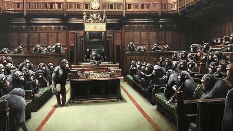 Το κοινοβούλιο των πιθήκων - Ο δρόμος του Brexit μέσα από τα μάτια του Μπάνσκι (Photo) - Media