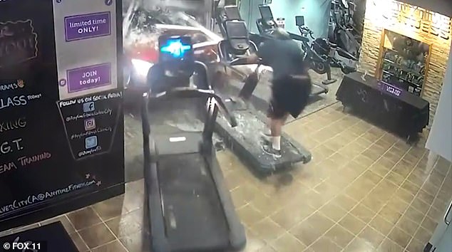 «Μίλησε» με τον άγγελο του – Έκανε γυμναστική όταν ένα αυτοκίνητο που οδηγούσε γυναίκα μπούκαρε στο γυμναστήριο (Video)  - Media