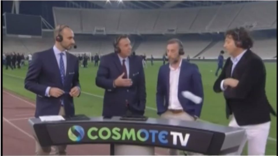 Κύπελλο ποδοσφαίρου: Πέταξαν μπουκάλι on air στον Κοπιτσή (Video) - Media