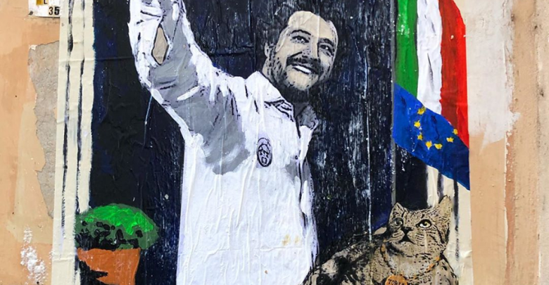 Η «δικτατορία της σέλφι»: Διακωμώδηση Σαλβίνι με νέο έργο τέχνης δρόμου - Media