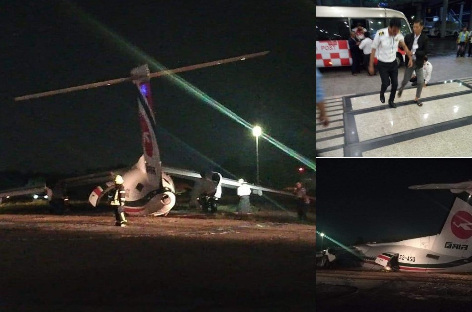 Μιανμάρ: Επιβατικό αεροπλάνο κόπηκε στα τρία κατά την προσγείωση (Photos) - Media