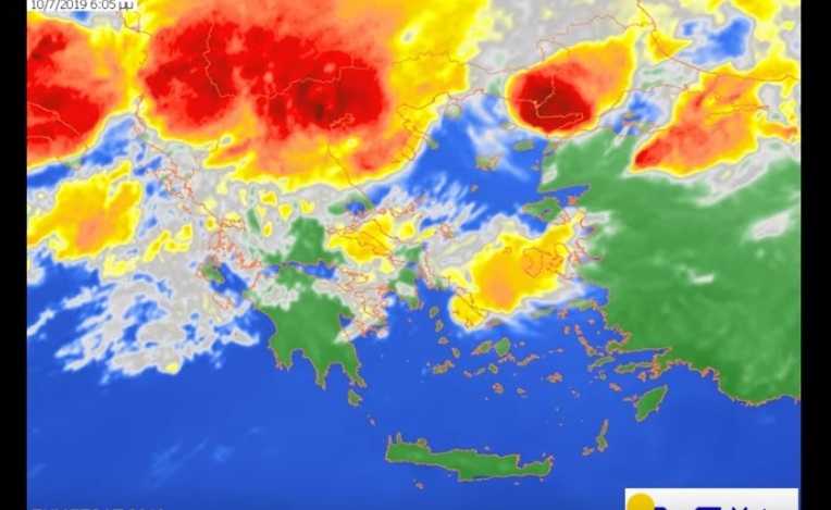 Δορυφορική εικόνα της θύελλας που «σάρωσε» χθες τη βόρεια Ελλάδα (Video) - Media