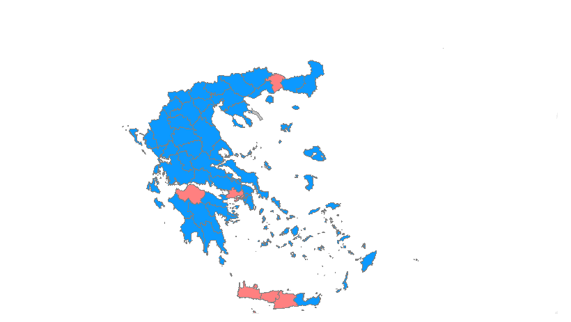 Αναλυτικά τα εκλογικά αποτελέσματα από το Υπ.Εσωτερικών (χάρτης) - Media