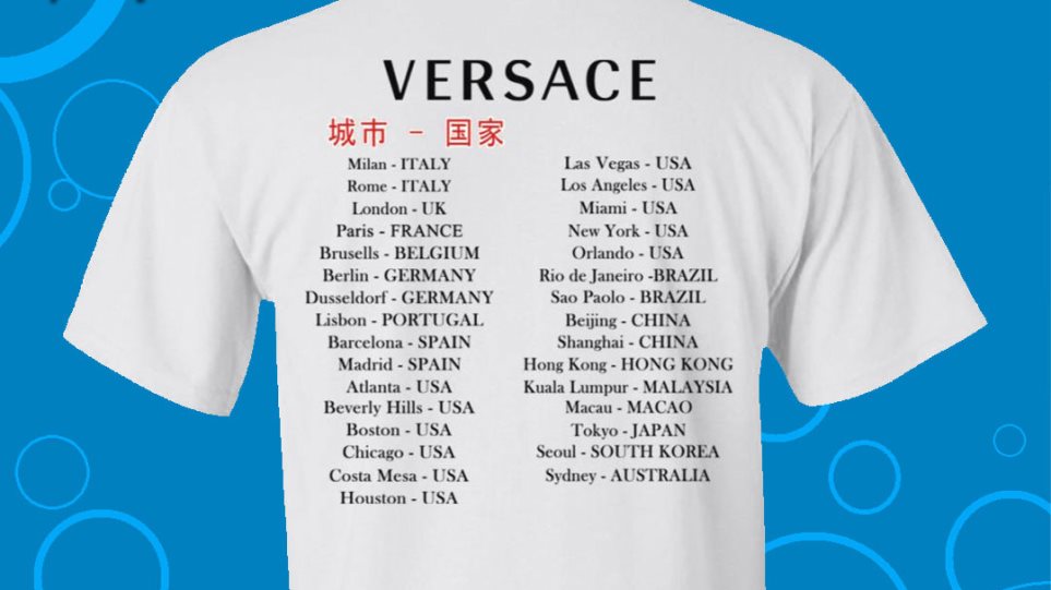 «Συγγνώμη» από Givenchy, Coach και Versace για τα t-shirt που εξόργισαν την Κίνα (Photo) - Media