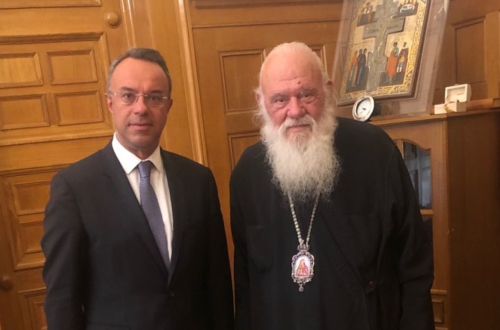 Με τον Αρχιεπίσκοπο Ιερώνυμο συναντήθηκε ο υπουργός Οικονομικών - Media