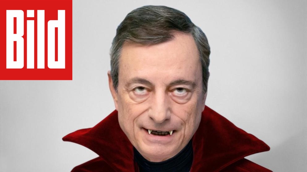 Bild κατά Ντράγκι: «Ο κόμης...Ντράγκουλας της ΕΚΤ ρουφάει το αίμα των καταθέσεών μας» - Media