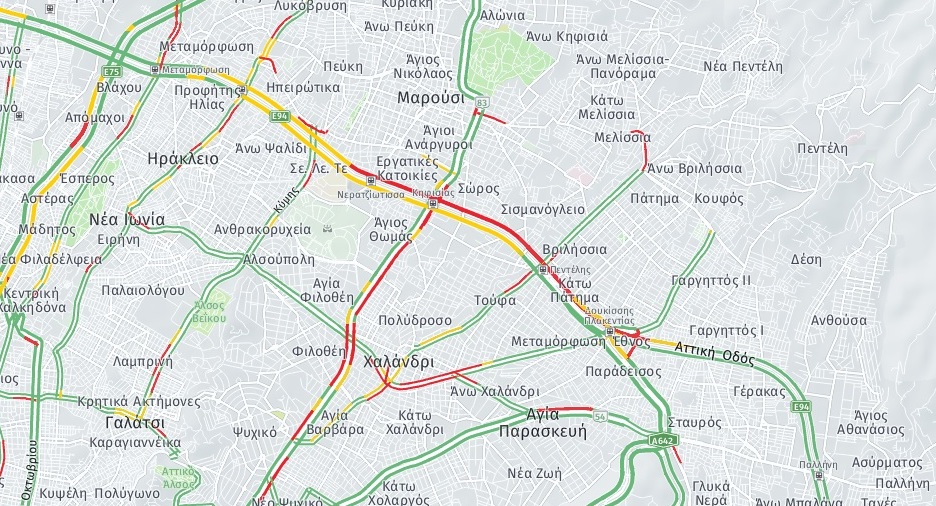 Ουρές χιλιομέτρων λόγω τροχαίου στην Αττική Οδό (Χάρτης) - Media