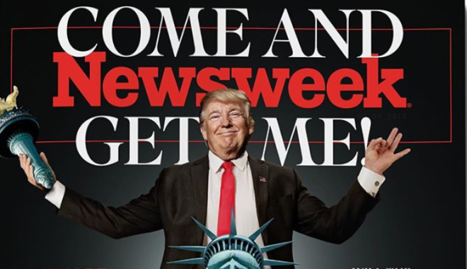 Το φοβερό εξώφυλλο του Newsweek για τον Τραμπ: «Ελάτε να με πιάσετε» - Media