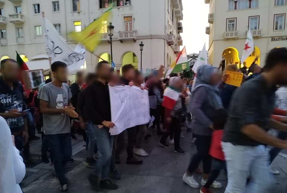 Πορεία Κούρδων και μελών της εξωκοινοβουλευτικής αριστεράς σε Αθήνα και Θεσσαλονίκη - Media