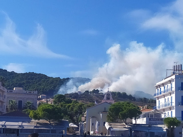 Υπό μερικό έλεγχο η δασική πυρκαγιά στις Σπέτσες - Media