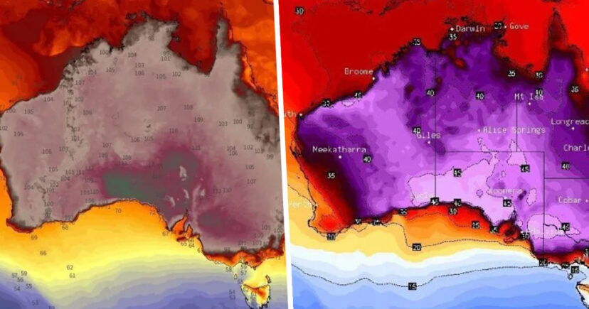 Έσπασαν κάθε ρεκόρ οι θερμοκρασίες στην Αυστραλία - Δεν υπάρχουν χρώματα για τους μετεωρολογικούς χάρτες - Media