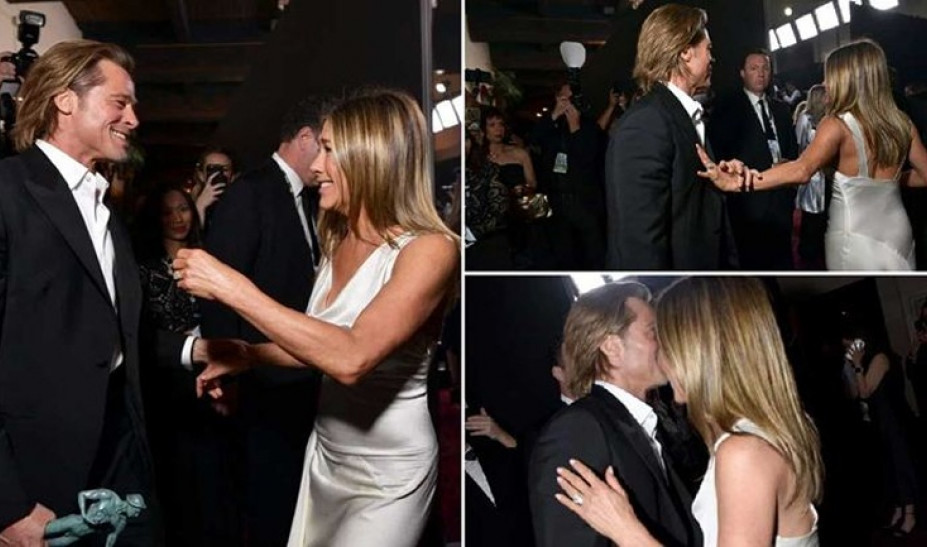 «Έριξαν» το ίντερνετ Μπραντ Πιτ-Τζένιφερ Άνιστον: Το άγγιγμα που έγινε viral (Videos) - Media