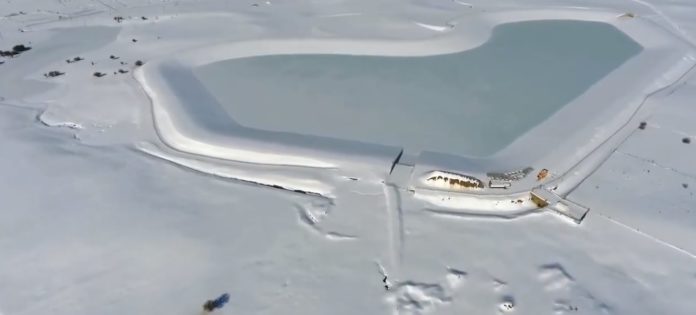 Τα Χανιά απέκτησαν τη δική τους Παγωμένη Λίμνη - Μαγευτικές εικόνες από τον Ομαλό (Video - Media