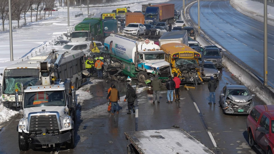 Καναδάς: Απίστευτη καραμπόλα 200 οχημάτων στο Μόντρεαλ - 70 οι τραυματίες (Video) - Media