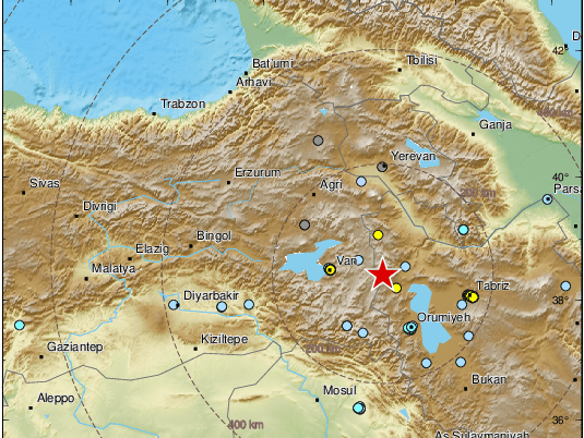Νέος ισχυρός σεισμός στα σύνορα Τουρκίας-Ιράν - Media