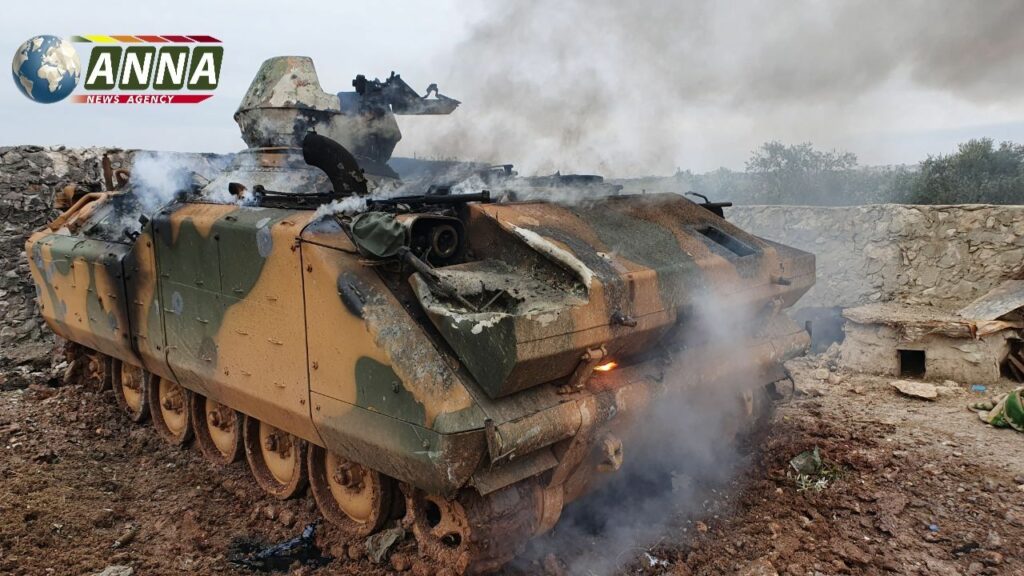 Ο συριακός στρατός κατέστρεψε τουρκικό ACV-15 των τζιχαντιστών (Photo | Video) - Media