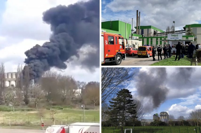 Γαλλία: Στις φλόγες εργοστάσιο στη Ρουέν μετά από ισχυρή έκρηξη (Photos) - Media