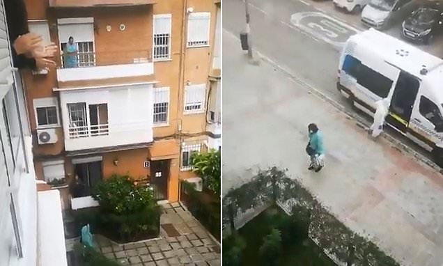 Συγκινητική στιγμή: Ασθενής που ανάρρωσε από κορωνοϊο επιστρέφει σπίτι από το νοσοκομείο και όλη η γειτονιά την χειροκροτάει (Video)  - Media