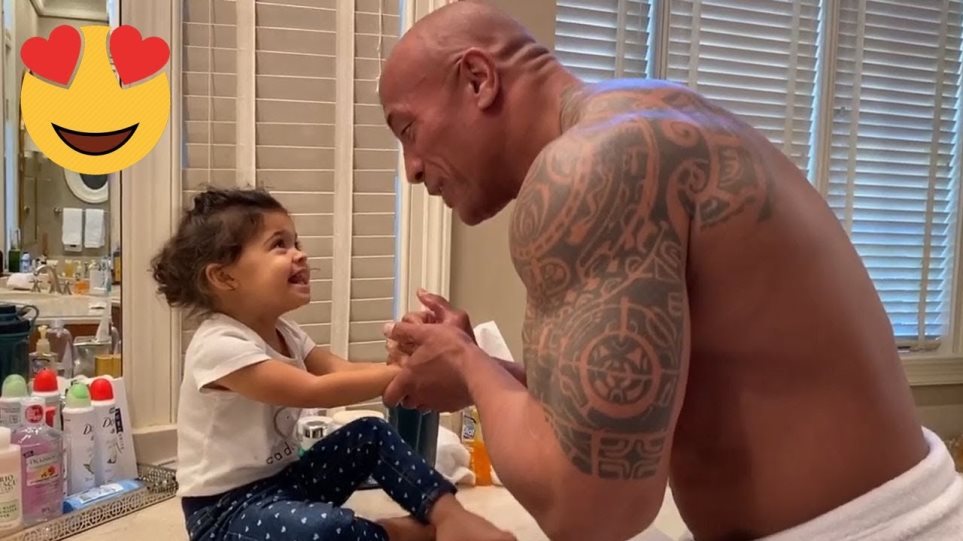 Ντουέιν Τζόνσον «The Rock»: Ο γίγαντας χαζομπαμπάς μαθαίνει τη 2 ετών κόρη του να πλένει τα χέρια της λόγω κορωνοϊού (Video) - Media