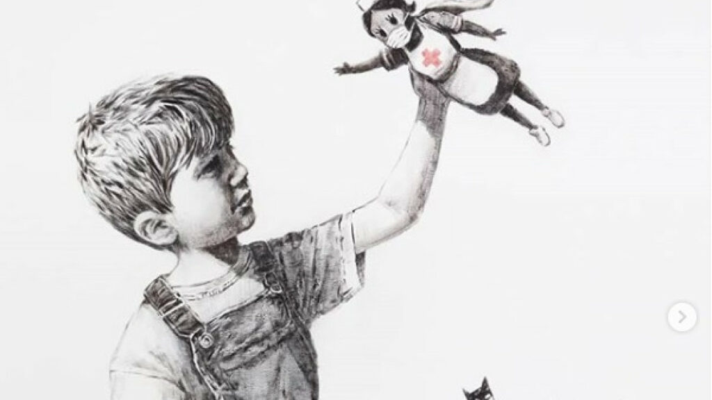 Συγκινητικός Banksy: Βρετανίδα νοσηλεύτρια σούπερ ήρωας ενός παιδιού (Photo) - Media