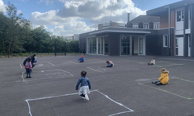 Κορωνοϊός: Εικόνες ενός ζοφερού παροντος – Τα παιδιά στο σχολείο παίζουν μόνα τους σε προκαθορισμένους χώρους (Photos) - Media