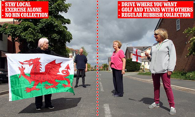 Τα παράδοξα του κορωνοϊού – Ένας δρόμος που χωρίζει Αγγλία από Ουαλία, με διαφορετικά μέτρα προφύλαξης στην κάθε πλευρά του  - Media