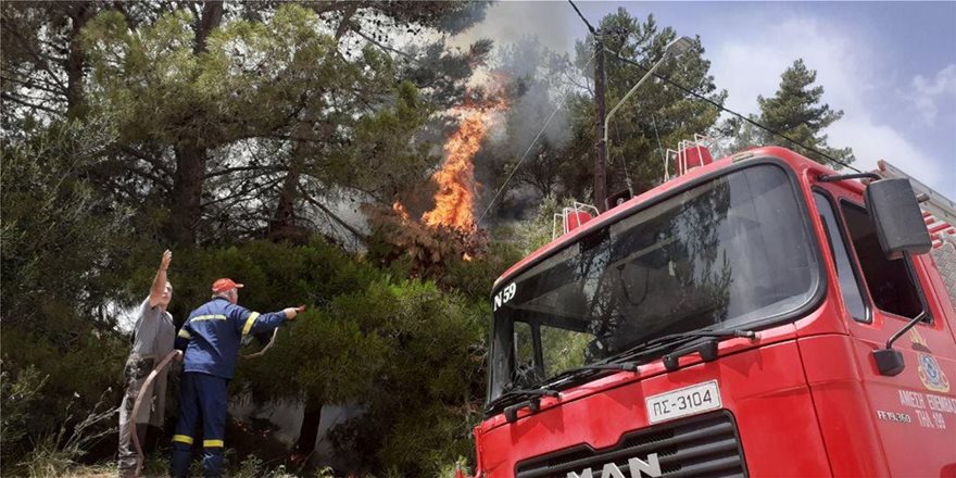 Φωτιά μέσα σε κατοικημένη περιοχή στο Βασιλικό Κορινθίας - Media