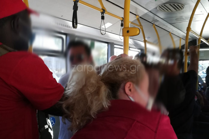 Χανιά:  Ποιά  πληρότητα του 50%; Τα ΚΤΕΛ στοιβάζουν τους επιβάτες (Photos) - Media