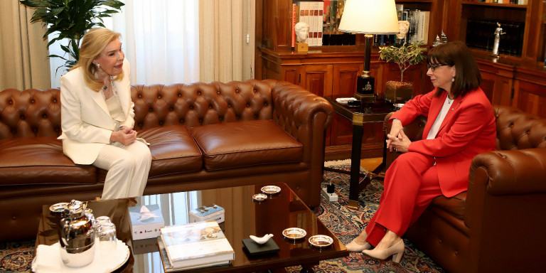 Συνάντηση Μαριάννας Β. Βαρδινογιάννη με την Πρόεδρο της Δημοκρατίας, Κατερίνα Σακελλαροπούλου - Media