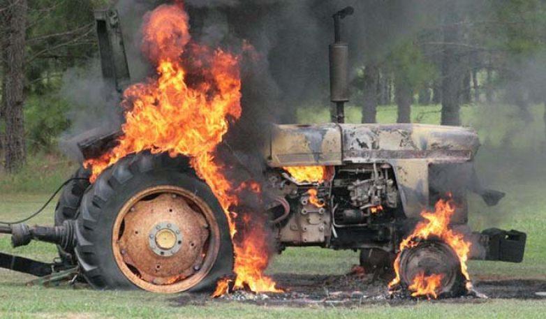 Απανθρακώθηκε άνδρας έπειτα από ανατροπή και πυρκαγιά του τρακτέρ που οδηγούσε - Media