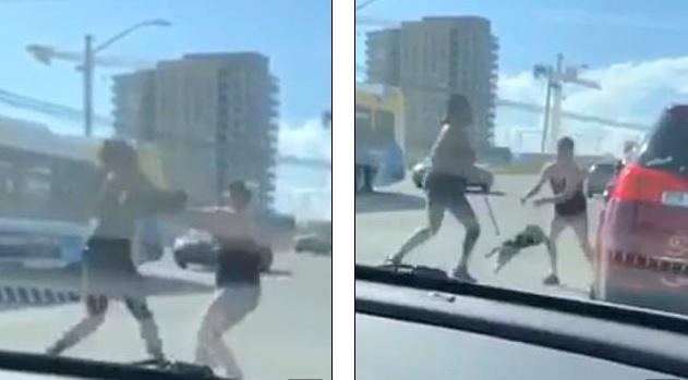 Άγριο ξύλο από δυο γυναίκες στη μέση του δρόμου – Η μια έπιασε το λουρί με το σκυλάκι της άλλης και άρχισε να τη βαράει με αυτό (Video) - Media